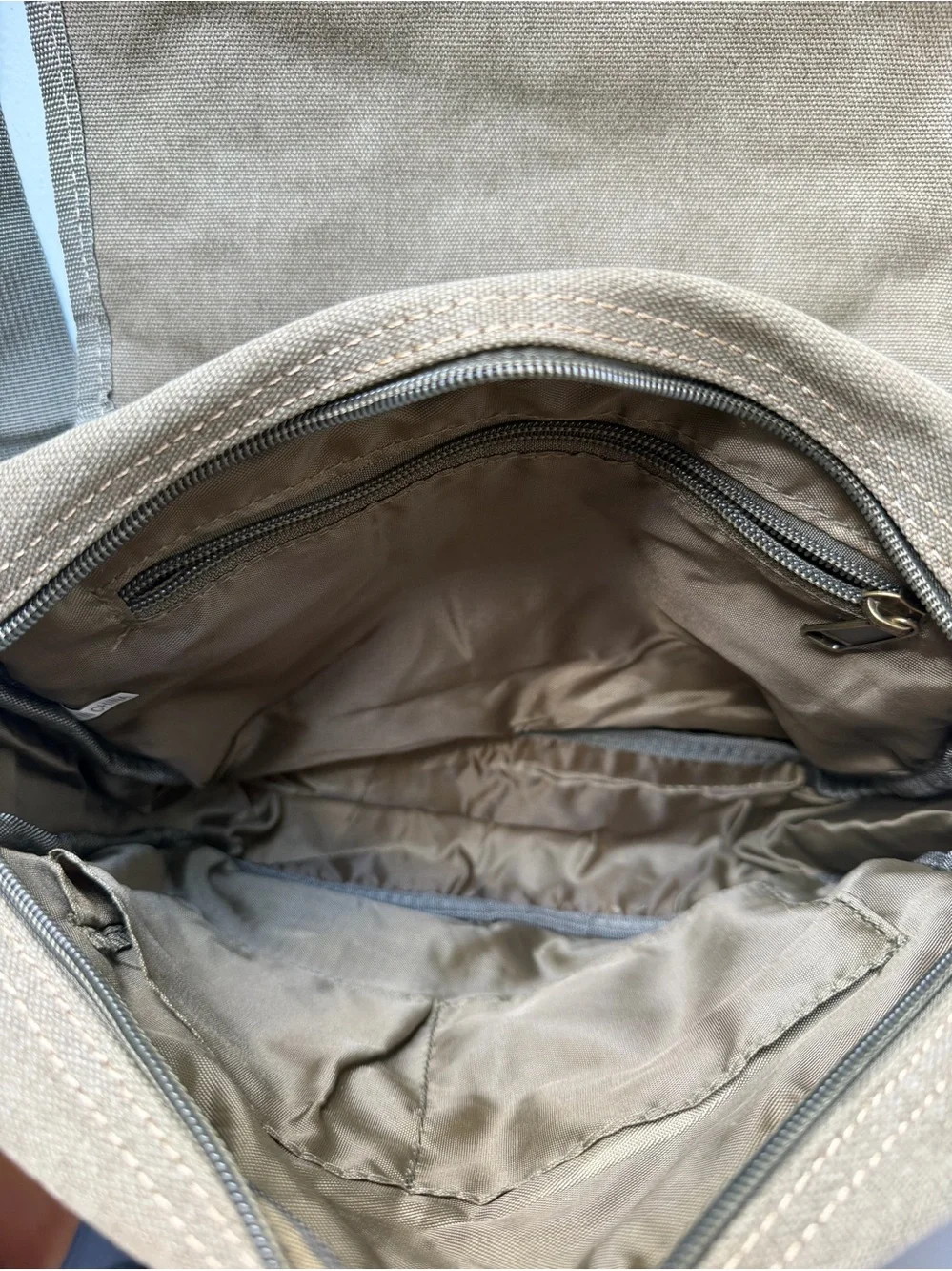 Olive Green Messenger Bag Small Canvas  Multi Storage Tactical Hunting Camping